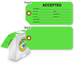 Accepted Tag in fluorescent green.