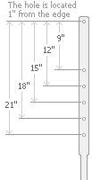 14 in. cast iron base stand with a 48 in. tall post