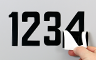 Laminated Self-Aligning Numbers and Letters