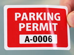 Parking Permit Window Decals