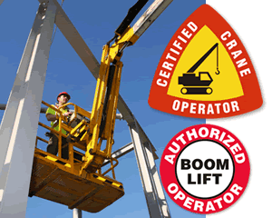 Crane Hard Hat Stickers