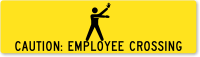 Caution: Employee Crossing Bumper Stickers
