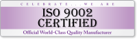 ISO 9002 Certified Quality Bumper Stickers