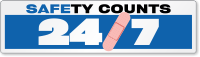 Safety Counts 24/7 Bumper Stickers
