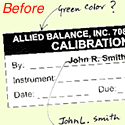 Calibration Labels Before