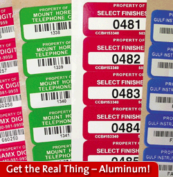 Aluminum Labels and Custom Printed Labels with Durable Metal Labels